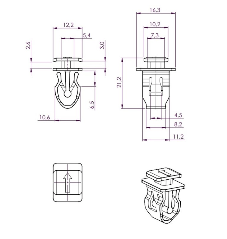 10 Grampos fixação da Soleira Interna Dianteira e Traseira Jeep Compass