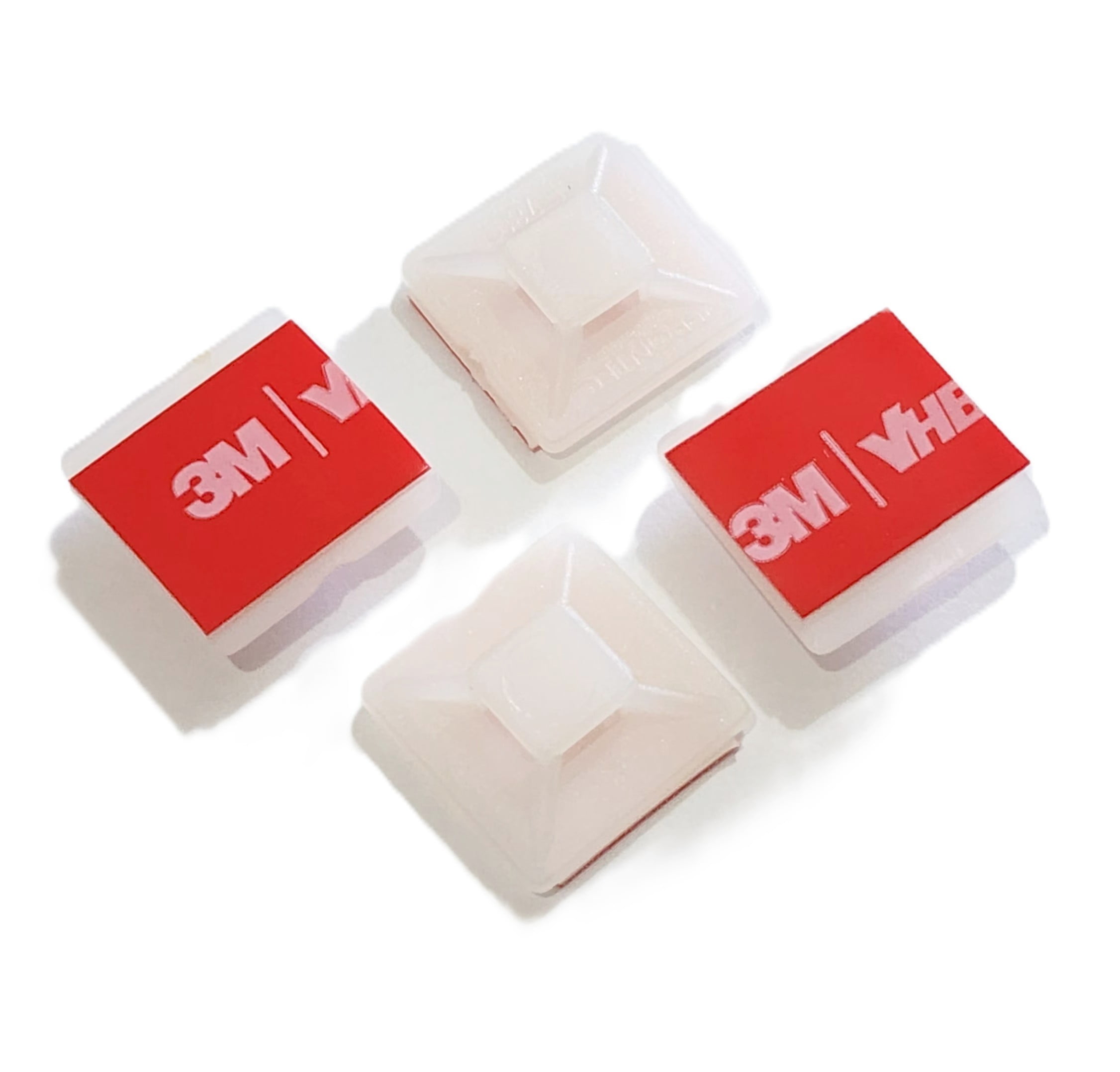 50 Fixador Auto Adesivo 3M Branco 19x19 mm Dupla Face de Alta Aderência 3M