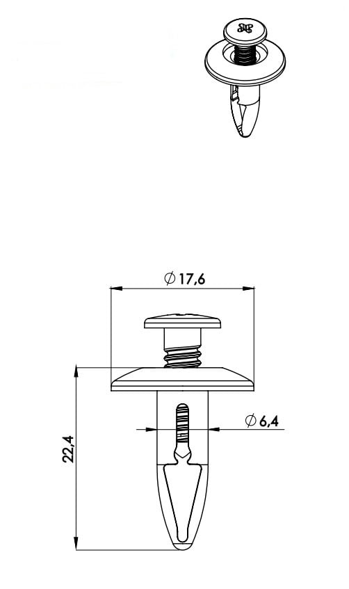 10 Grampo do Para-barro Dianteiro FORD Ranger P656