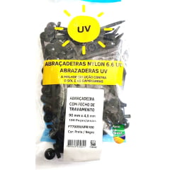 100 Abraçadeira com Fecho de Travamento com Proteção UV FT7009