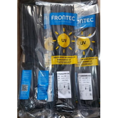 100 Abracadeiras Plastica Nylon 6.6 Proteção UV 1.5 X 4.8 X 400 mm F7039