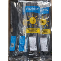 100 Abracadeiras Plastica Nylon 6.6 Proteção UV 1.5 X 4.8 X 400 mm F7039
