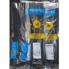 100 Abracadeiras Plastica Nylon 6.6 Proteção UV 1.5 X 4.8 X 400 mm F7039