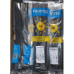 100 Abracadeiras Plastica Nylon 6.6 Proteção UV 1.5 X 4.8 X 400 mm F7039