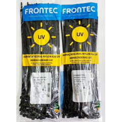 100 Abracadeiras Plastica Nylon 6.6 Proteção UV 4.8 X 283 mm F7028