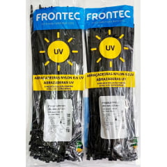 100 Abracadeiras Plastica Nylon 6.6 Proteção UV 4.8 X 283 mm F7028