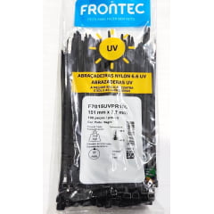 100 Abracadeiras Plastica Nylon 6.6 Resistente UV 1.2 X 3.7 X 151 mm F7015