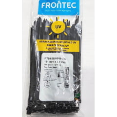 100 Abracadeiras Plastica Nylon 6.6 Resistente UV 1.2 X 3.7 X 151 mm F7015