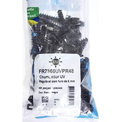 Grampos Chumbador para Abraçadeira Plástica Cabeça maior com proteção UV para Furo de 6mm