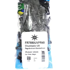 Grampos Chumbador para Abraçadeira Plástica Cabeça maior com proteção UV para Furo de 8mm