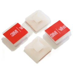 50 Fixador Auto Adesivo 3M Branco 19x19 mm Dupla Face de Alta Aderência 3M
