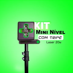 Kit Mini Nível Laser 20m com Tripé 2 Linhas Profissional Autonivelamento EXB-KIT001
