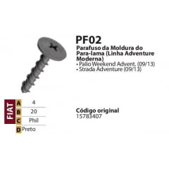1 Kit 20 peças da Moldura do Para-lama Doblo idea Palio Strada Adventure KPF021