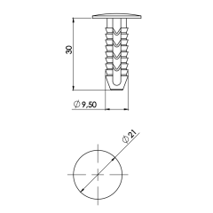 10 Grampos de Forros internos Universal, Fiat, Ram P202