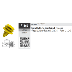 10 Grampos do Forro Da Porta Fiat Argo Fastback Pulse P1162