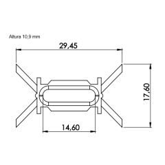 10 Grampos do Friso do Teto Fiat Palio Weekend Strada P845