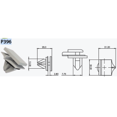 10 Grampo do Spoiler Lateral Apliques Externos FORD Fusion P396