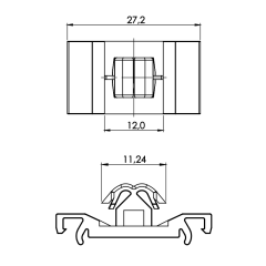 10 Grampos Da Moldura Inferior Lateral Das Portas Chevrolet Astra P1001