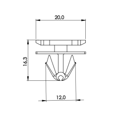 10 Grampos das molduras e apliques externos GM e JEEP P511