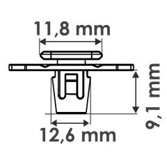 10 Grampos do Spoiler lateral Honda HRV HR-V P1528
