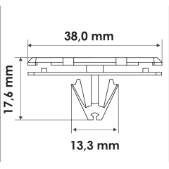 10 Grampos Moldura Do Para-Lama Dianteiro Jeep P1368
