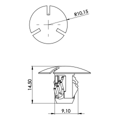 10 Grampos forrações internas, colunas, porta malas Mercedes Benz P825