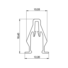 10 Grampo V Forro Porta Console Central MITSUBISHI Delica Eclipse Grandis L200 Lancer Outlander Pajero P738