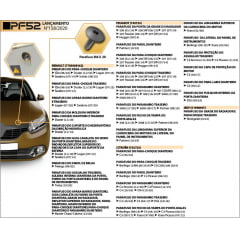 10 Parafusos do Para-choque Para-barro Molduras Grade Soleira Renault Forro Porta Painel Canaleta Vidro Defletor Radiador Farol Renault PF52