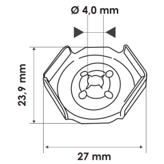 10 Presilhas Metálica Spoiler Lateral Para-Barro Dianteiro e Traseiro Renault T99