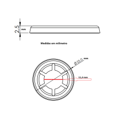 Presilhas Metátilica do Para-Barro Dianteiro E Traseiro Renault Kwid T68