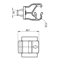 1 Grampo Do Descanso Da Haste Da Vareta Do Capô Toyota Corolla Corolla Cross P1128