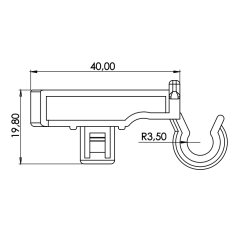 1 Grampo Do Descanso Da Haste Da Vareta Do Capô Toyota Corolla Fielder P532