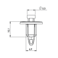 10 Grampos Da Moldura Lateral Interna Do Porta-Malas E Moldura Da Tampa Traseira Cinza Toyota P633