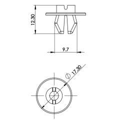 10 Grampos do farol e painel Toyota P233