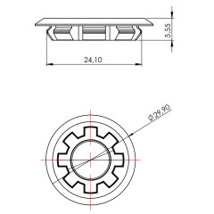 10 Tampão das Portas e Tampa Traseira TOYOTA P889