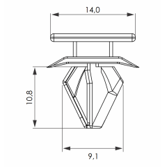 10 Grampos Da Moldura Do Para-Lama Dianteiro VOLVO P1171