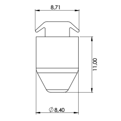 10 Grampos Pino Moldura Rack Do Teto Volkswagen P963B