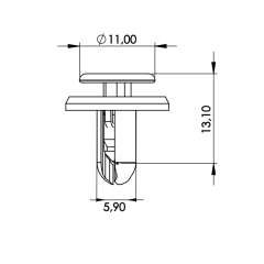 Grampo Forração Porta-Malas Para-barro Mazda 3 CX5 10 Pcs P352