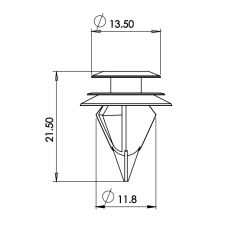 Grampo Soleira Moldura Retrovisor Ecosport Novo Focus 10 pcs P310