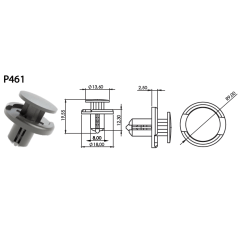 Grampo Para-barro Moldura Para-lama Coluna Para-choque Grade Radiador Qashqai Kicks 10 Pcs P461