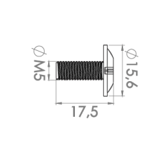 PF76 10 Parafuso M5 da Lanterna e do Ventilador do Radiador Seat PF76